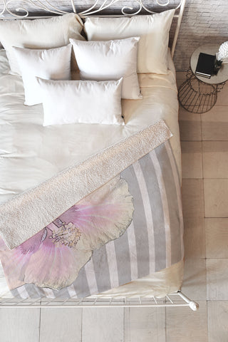 Deb Haugen kaneohe hibiscus Fleece Throw Blanket