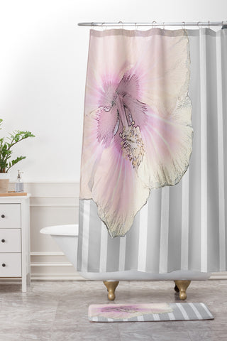 Deb Haugen kaneohe hibiscus Shower Curtain And Mat