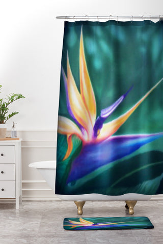 Deb Haugen Lanikai Lady Shower Curtain And Mat