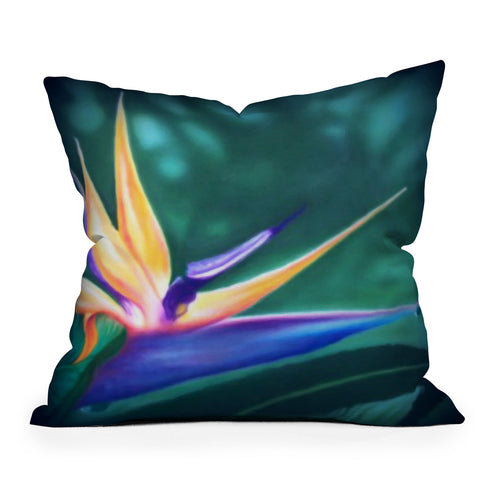 Deb Haugen Lanikai Lady Throw Pillow