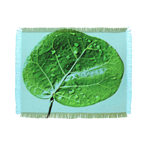 Deb Haugen Leaf Green Throw Blanket