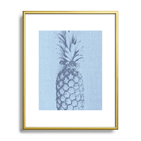 Deb Haugen Linen Pineapple Metal Framed Art Print