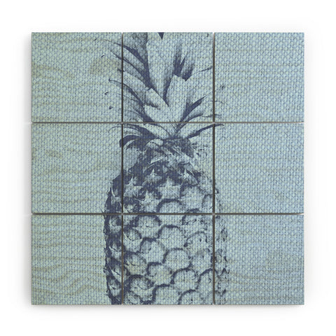 Deb Haugen Linen Pineapple Wood Wall Mural