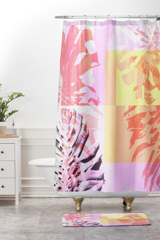 Deb Haugen Luau Monstera Shower Curtain And Mat