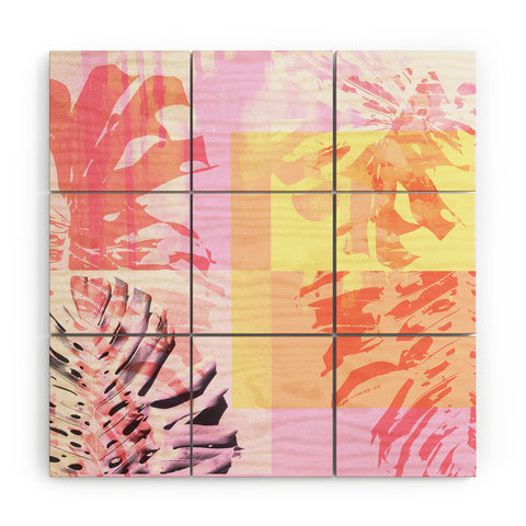 Deb Haugen Luau Monstera Wood Wall Mural