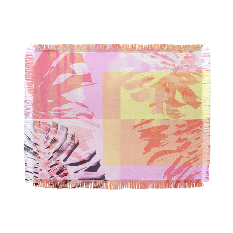 Deb Haugen Luau Monstera Throw Blanket