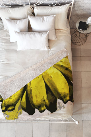 Deb Haugen lucky banana Fleece Throw Blanket