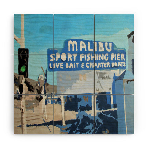 Deb Haugen Malibu Pier Wood Wall Mural