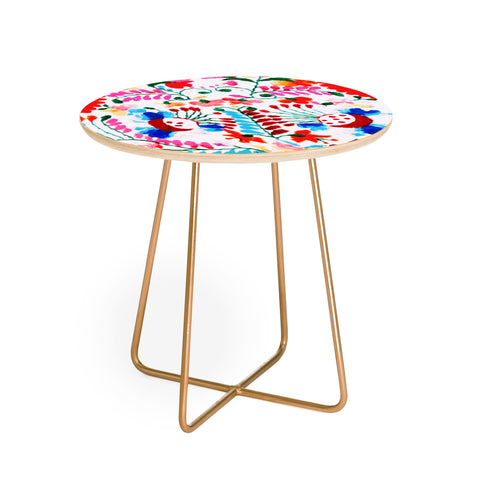 Deb Haugen Mexican Surf Trip Round Side Table