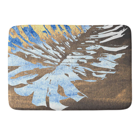 Deb Haugen Monstera Gold Memory Foam Bath Mat