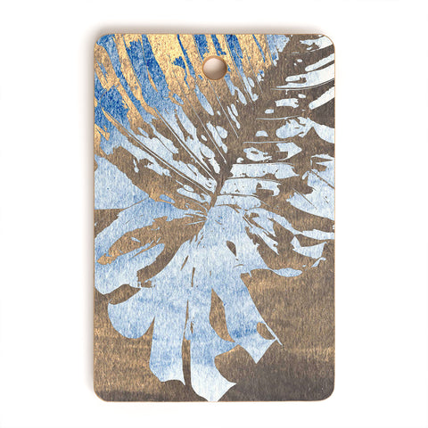 Deb Haugen Monstera Gold Cutting Board Rectangle