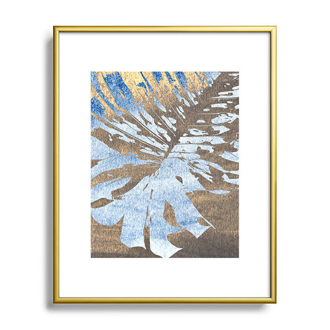 Deb Haugen Monstera Gold Metal Framed Art Print
