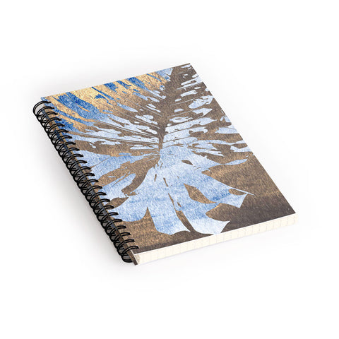 Deb Haugen Monstera Gold Spiral Notebook