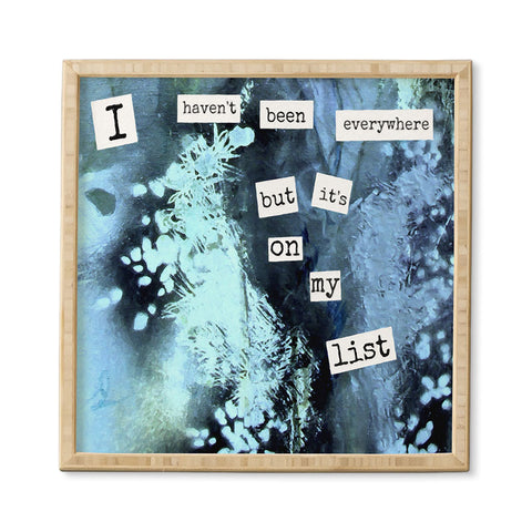 Deb Haugen My List Framed Wall Art
