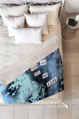 Deb Haugen My List Fleece Throw Blanket