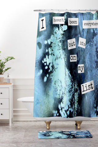 Deb Haugen My List Shower Curtain And Mat