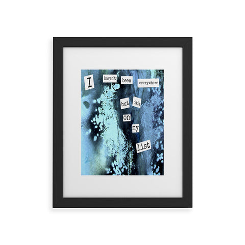 Deb Haugen My List Framed Art Print