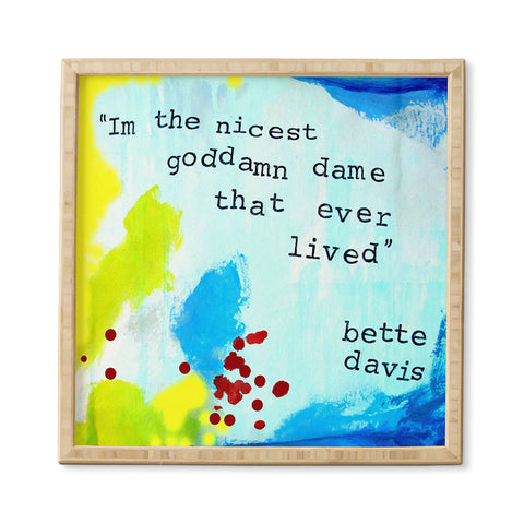 Deb Haugen Nicest Dame Framed Wall Art
