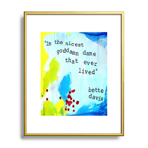 Deb Haugen Nicest Dame Metal Framed Art Print