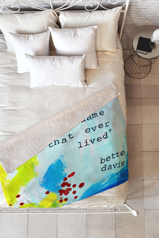 Deb Haugen Nicest Dame Fleece Throw Blanket