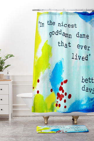 Deb Haugen Nicest Dame Shower Curtain And Mat