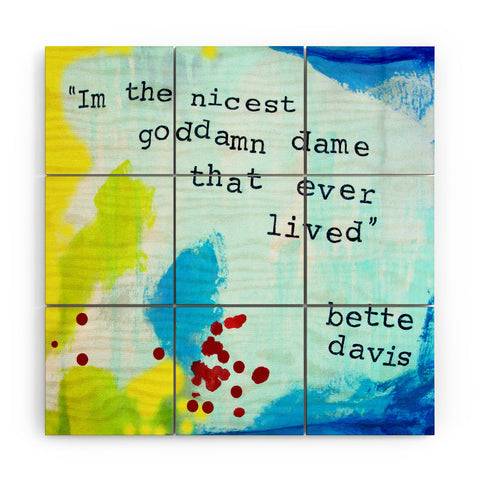 Deb Haugen Nicest Dame Wood Wall Mural