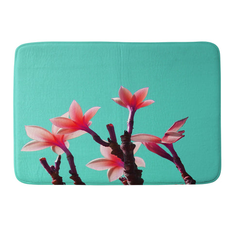 Deb Haugen North Shore Plumeria Memory Foam Bath Mat