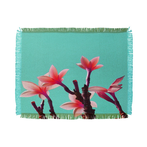 Deb Haugen North Shore Plumeria Throw Blanket