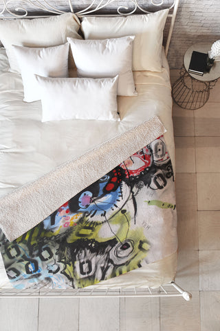 Deb Haugen Oh Yeh Fleece Throw Blanket