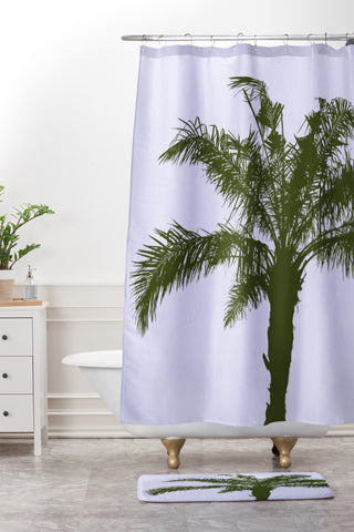 Deb Haugen Olive Palm Shower Curtain And Mat