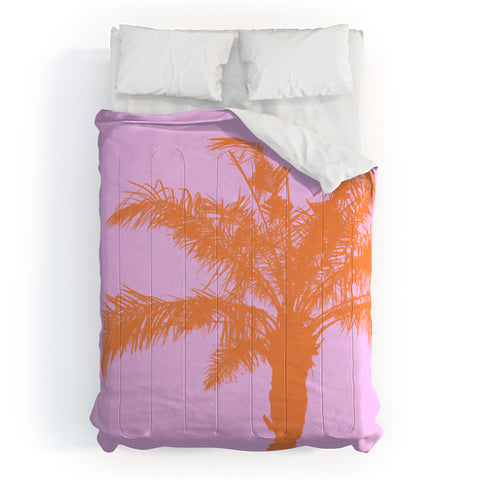 Deb Haugen Orange Palm Comforter