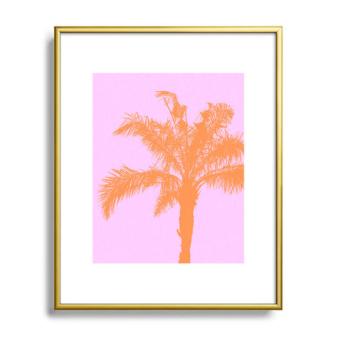 Deb Haugen Orange Palm Metal Framed Art Print