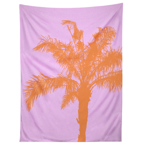 Deb Haugen Orange Palm Tapestry