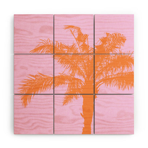 Deb Haugen Orange Palm Wood Wall Mural