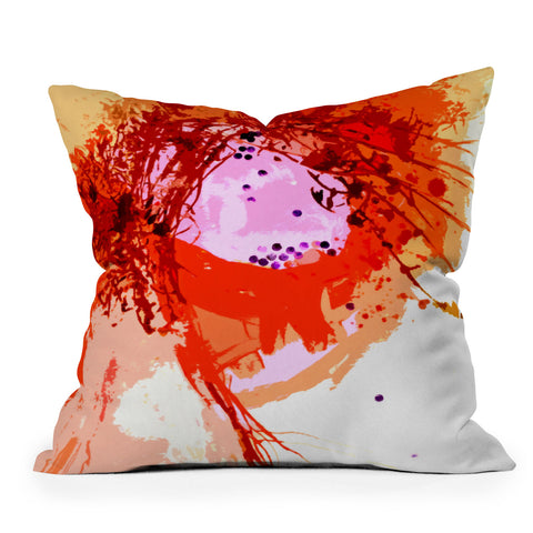 Deb Haugen Organic Orange Throw Pillow