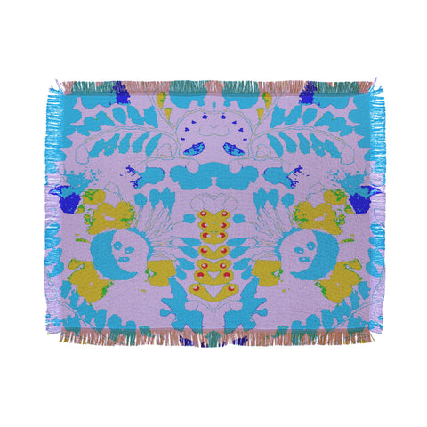 Deb Haugen organic print purple Throw Blanket