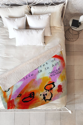 Deb Haugen Oscar Wilde Fleece Throw Blanket