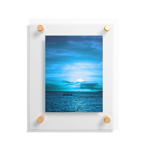 Deb Haugen paddling on Floating Acrylic Print