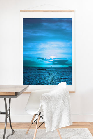 Deb Haugen paddling on Art Print And Hanger