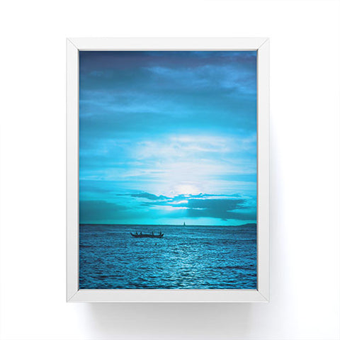 Deb Haugen paddling on Framed Mini Art Print