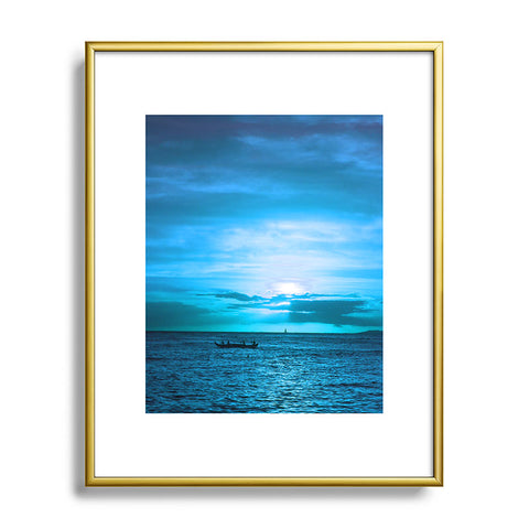 Deb Haugen paddling on Metal Framed Art Print