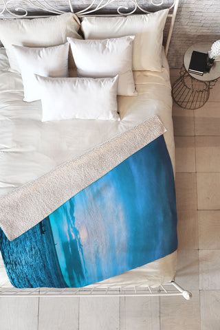 Deb Haugen paddling on Fleece Throw Blanket