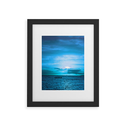 Deb Haugen paddling on Framed Art Print