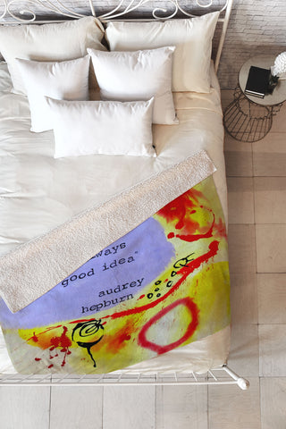 Deb Haugen Paris 1 Fleece Throw Blanket