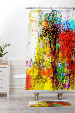 Deb Haugen party time Shower Curtain And Mat