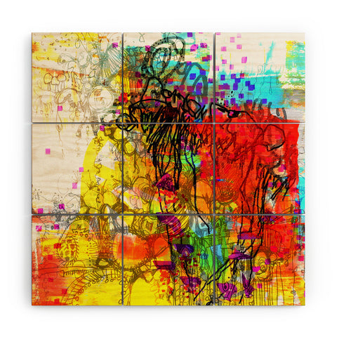 Deb Haugen party time Wood Wall Mural