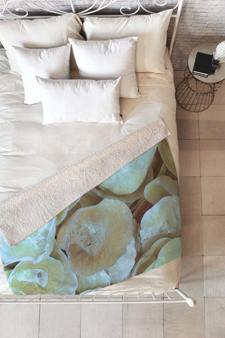 Deb Haugen Picking shells Fleece Throw Blanket