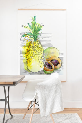 Deb Haugen Pineapple Smoothies Art Print And Hanger