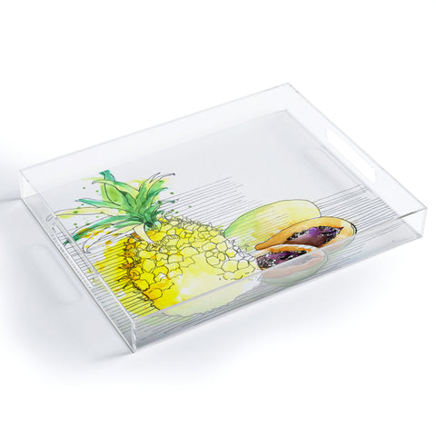 Deb Haugen Pineapple Smoothies Acrylic Tray