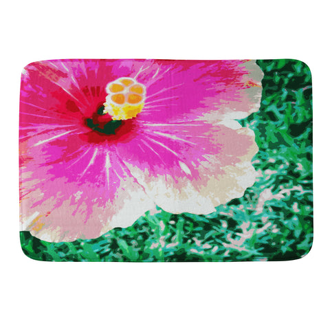 Deb Haugen Pink Hibiscus 2 Memory Foam Bath Mat